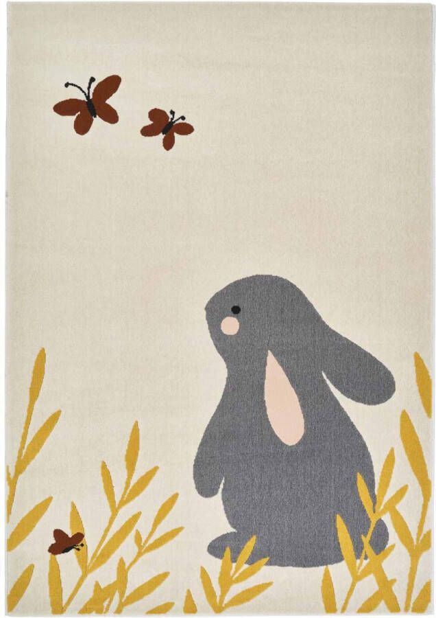 Hanse Home Kinderkamer vloerkleed Bunny Lottie crème 120x170 cm