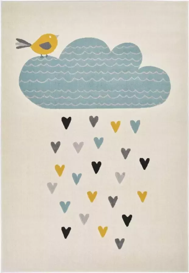 Hanse Home Kinderkamer vloerkleed Lovely Rainfall crème multi 120x170 cm