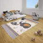 Hanse Home Kindervloerkleed olifant Happy grijs geel 120x170 cm - Thumbnail 1