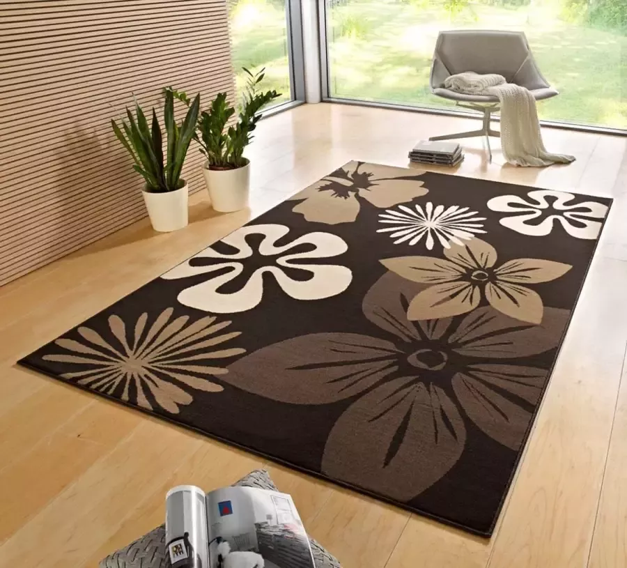 Hanse Home Modern vloerkleed bloemen Flora bruin 160x230 cm