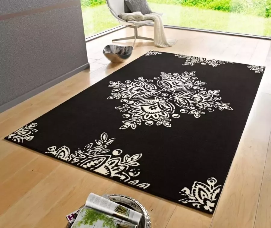 Hanse Home Modern vloerkleed Blossom zwart 80x150 cm - Foto 2