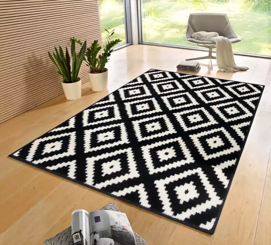 HANSE Home Vloerkleed Ruit Korte pool Scandinavisch ruit modern woonkamer slaapkamer hal - Foto 2