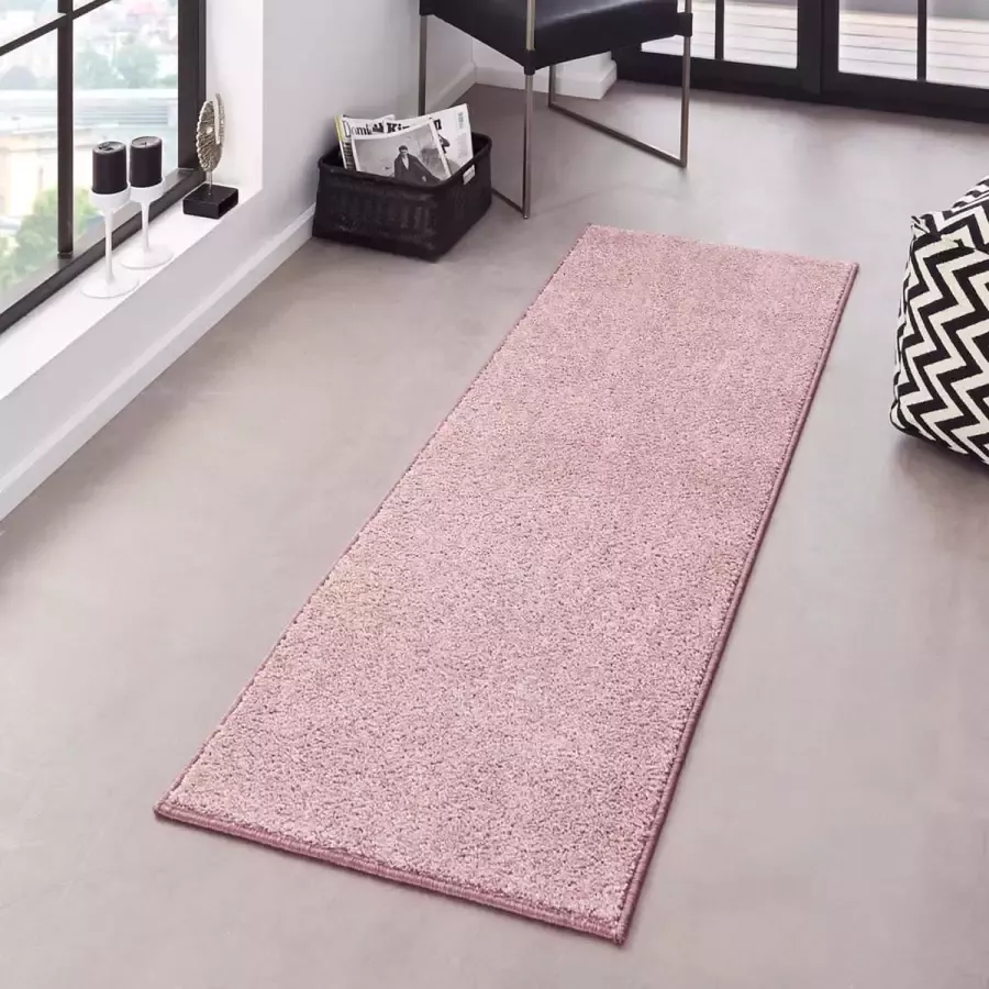 HANSE Home Vloerkleed Pure 100 korte pool Kortpolig effen kleuren loper modern woonkamer kinderkamer gang