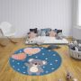 Hanse Home Rond kindervloerkleed beer Beauty blauw 140 cm rond - Thumbnail 1