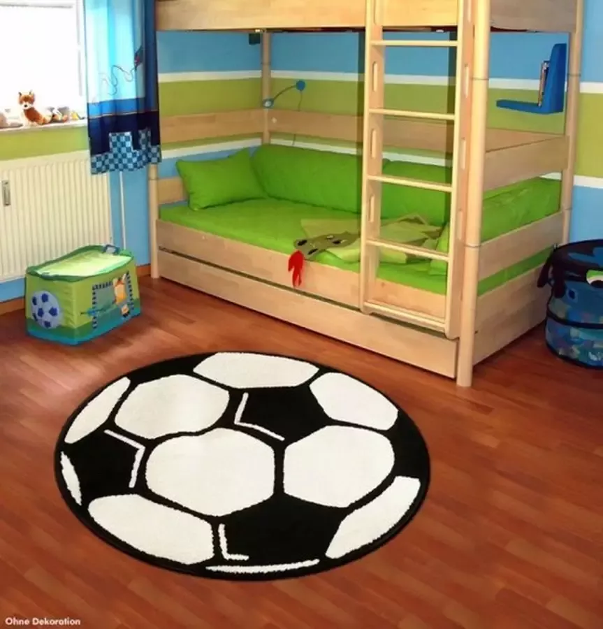 HANSE Home Kindervloerkleed Voetbal Kindervloerkleed antislip korte pool voetbal kinderkamer spel