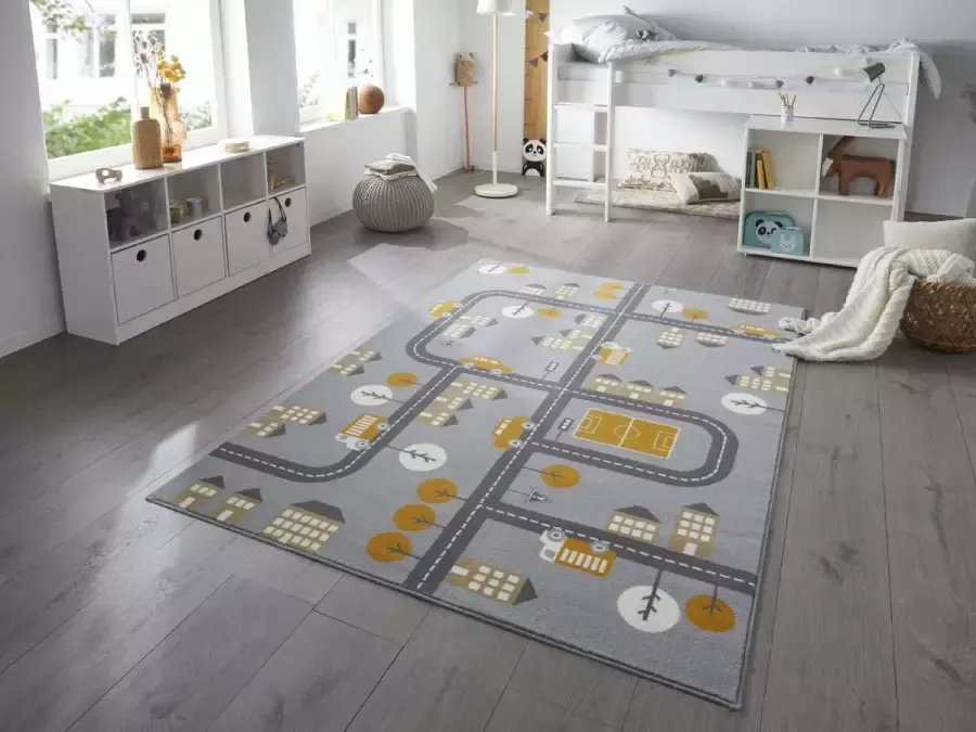 Hanse Home Speelkleed wegen Town grijs geel 120x170 cm