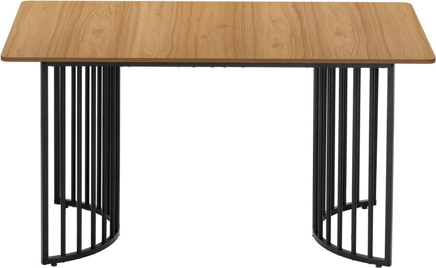 Haobosic Eettafel voor 4 Personen Houten Eettafel 140x80cm Moderne Keukentafel voor Eetkamer en Keuken