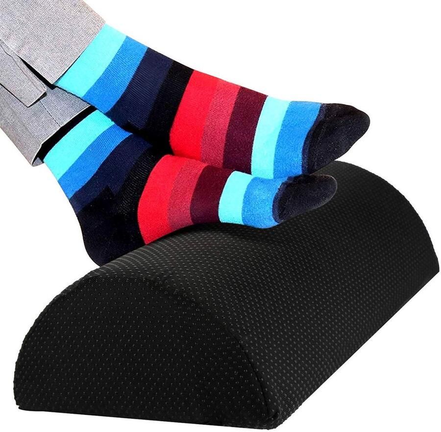 Haokaini Voetsteunkussen Onder Bureau Voetsteunkussen met Hoge Dichtheid Spons Schuim Voetsteunkussen Voetenbank Ondersteuningskussen met Antislip Bodem voor Thuisonderwijs in