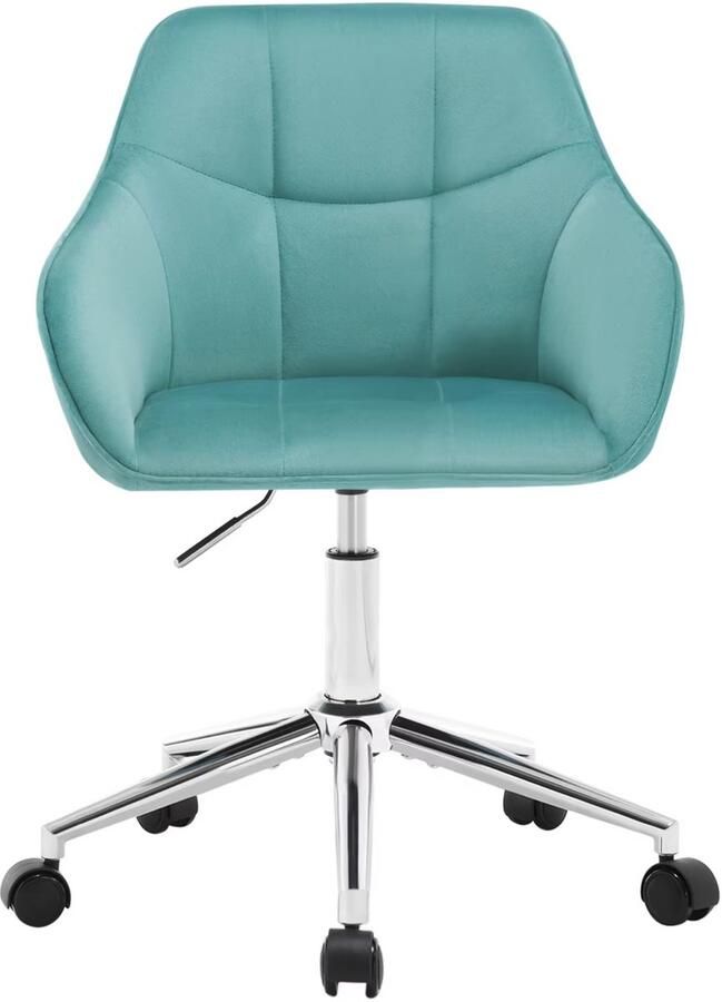 Happiq 2 Stuks Eetkamerstoelen Gestoffeerde Keukenstoelen met Rugleuning en Armleuningen Metalen Poten Voor Woonkamer Kantoor of Kaptafel