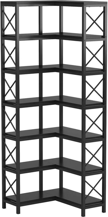 Happiq 7-laags Boekenkast Boekenplank Wandplank Boekenrek Bruin