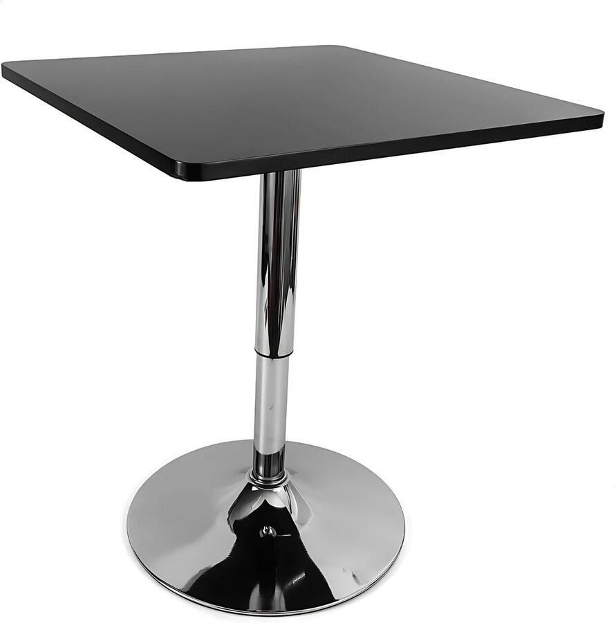 Happiq Bartafel Eettafel Woonkamertafel Voor Thuis Café en Kantoor 360° Draaibaar Blad Capaciteit 150 kg 60x60x45cm