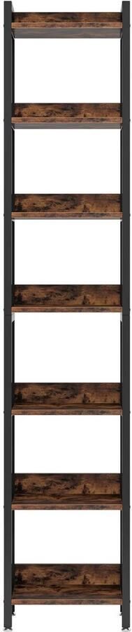 Happiq Boekenkast 200cm Hoog Wandplank Boekenrek 7-laags