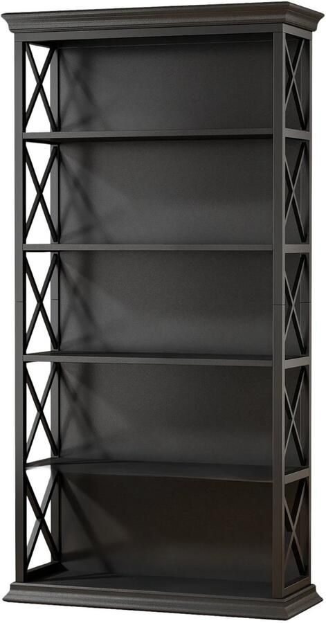 Happiq Boekenkast Luno Bruin Met 6 Lagen Boekenrek Opbergrek Voor Kantoor Woonkamer of Slaapkamer