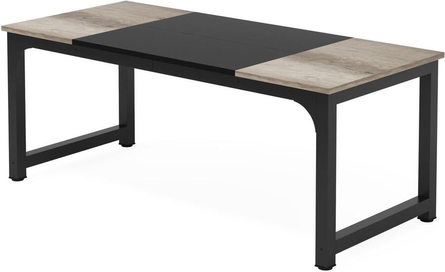 Happiq Bureau Computerbureau Lange bureau Vergadertafel Voor thuis of kantoor Grijs