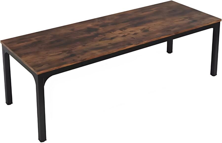 Happiq Computerbureau Milano Voor 2 Personen 200cm Bruin Voor thuis of werk Hout en metaal