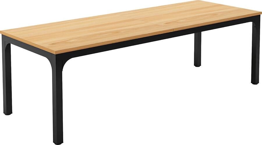 Happiq Computerbureau Milano Voor 2 Personen 200cm Naturel Voor thuis of werk Hout en metaal