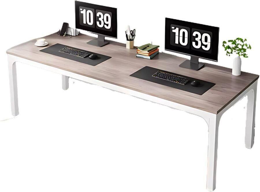 Happiq Computerbureau Milano Voor 2 Personen 200cm Oak Voor thuis of werk Hout en metaal