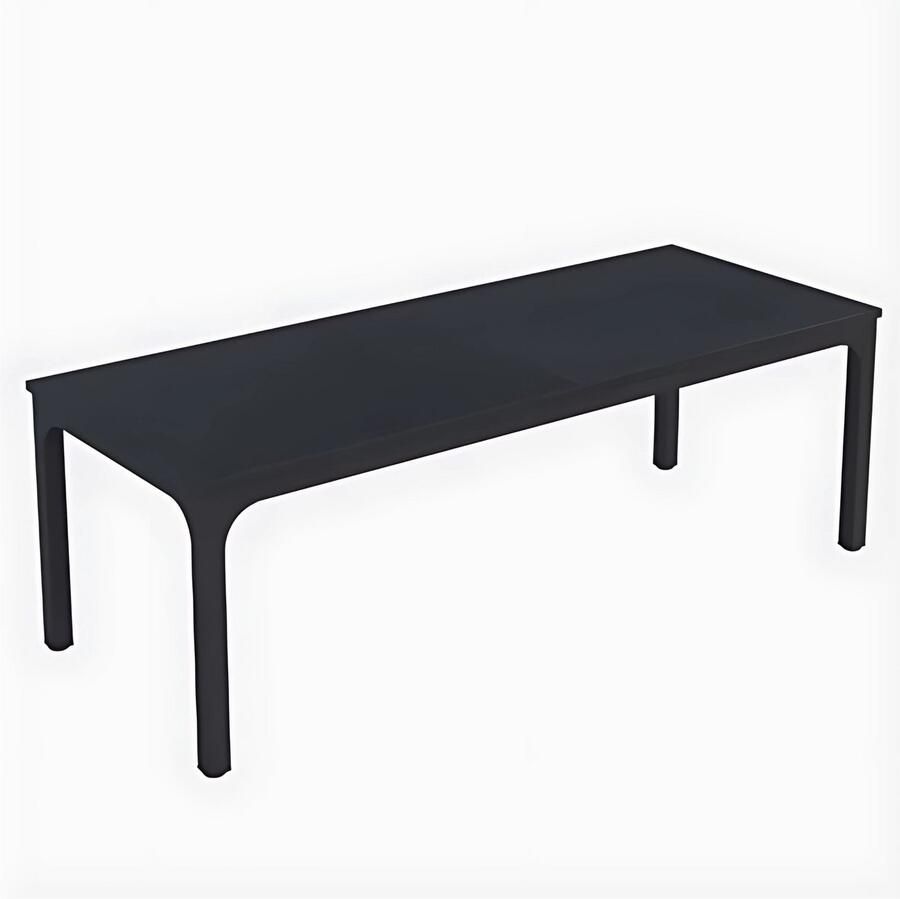 Happiq Computerbureau Milano Voor 2 Personen 200cm Zwart Voor thuis of werk Hout en metaal