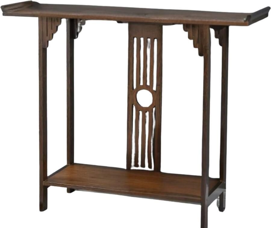 Happiq Consoletafel Fioren Chinese consoletafel Wandtafel met lades Wit Marmerlook met goud Haltafel Sidetable 82cm