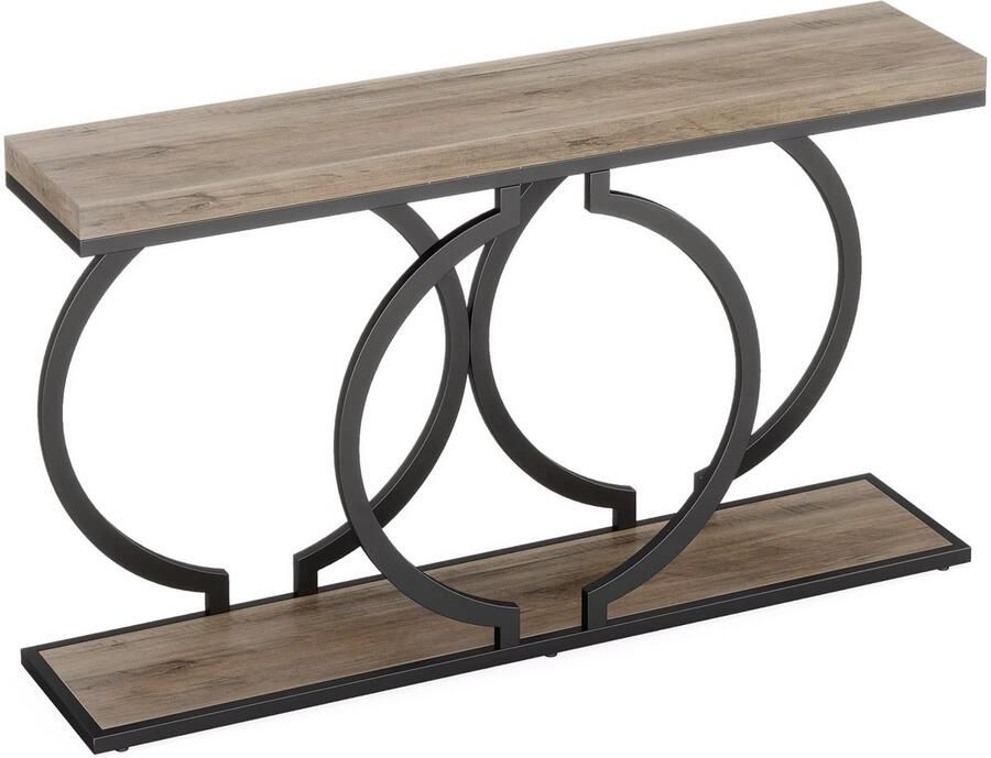 Happiq Consoletafel Giggs Haltafel 140cm Wandtafel Gang of woonkamer Donkerbruin