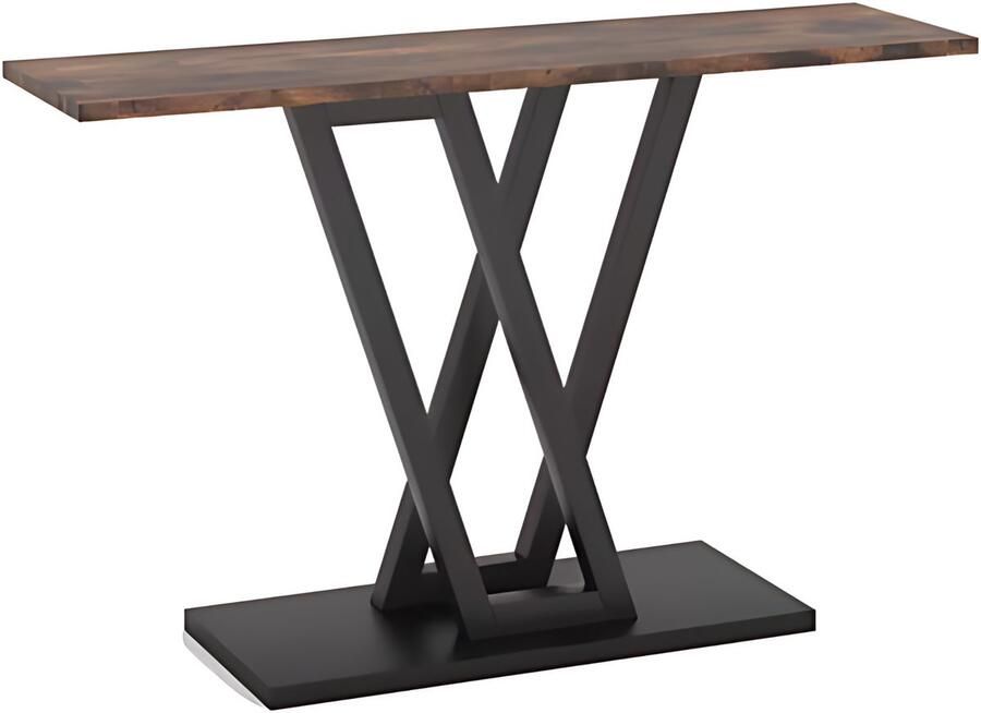 Happiq Consoletafel Wandtafel Haltafel Gang of woonkamer 110cm Bruin