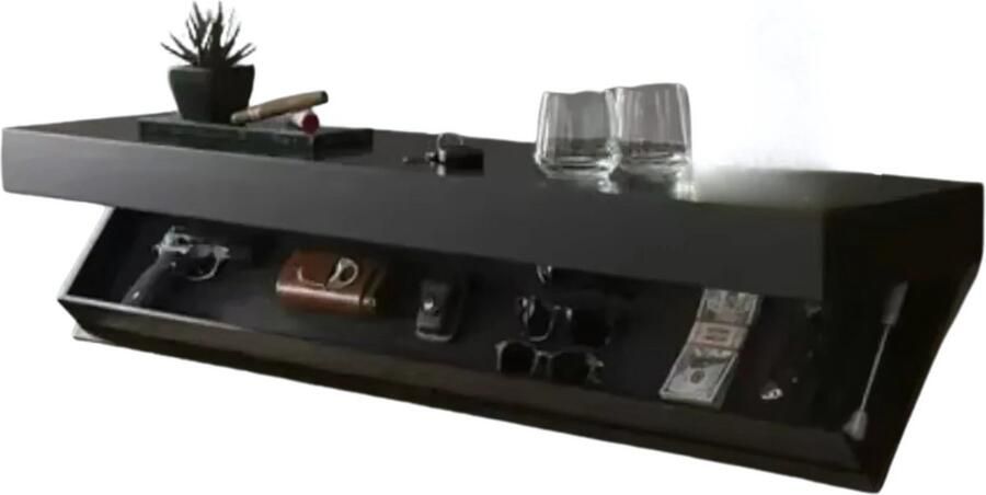 Happiq Designer Wandplank Geheim opbergruimte Voor Woondecoratie en Opbergruimte Zwevende Plank Hout