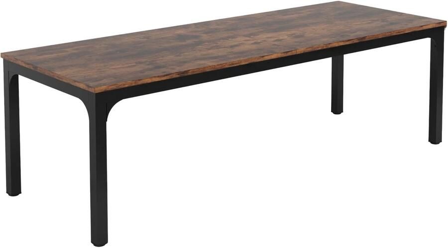 Happiq Dubbel computerbureau Bruin 200cm bureau Voor 6 personen Voor volwassenen