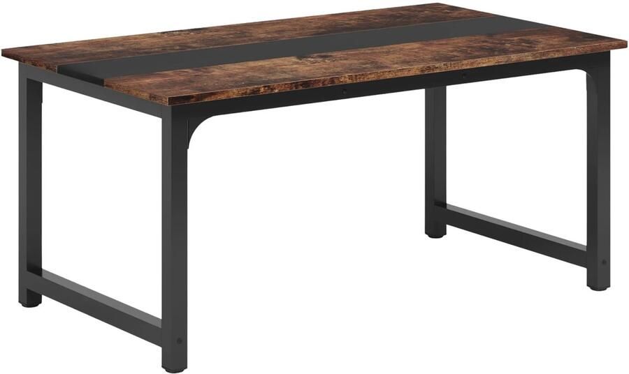 Happiq Eettafel Antwerp 160cm Voor 6 personen Voor Keuken of eetkamer Bruin