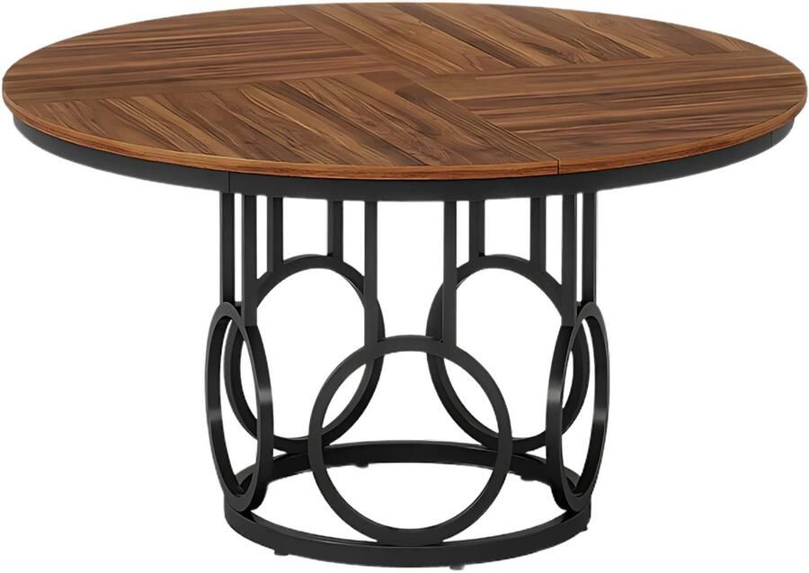 Happiq Eettafel Novaro Rond 120cm Moderne Keukentafel voor 4 Personen Voor Keuken of Eetkamer