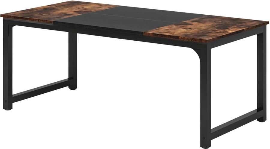 Happiq Eettafel Valencia 160cm Voor 6 personen Voor Keuken of eetkamer Bruin