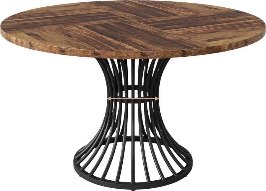 Happiq Eettafel Velano Rond 120cm Keukentafel Geschikt voor 4 Personen Voor Keuken of Eetkamer