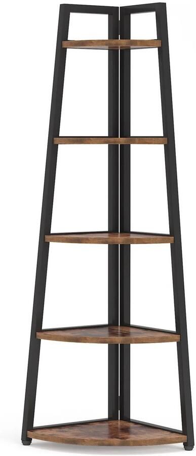 Happiq Hoek Boekenkast Boekenplank Wandplank Boekenrek Bruin