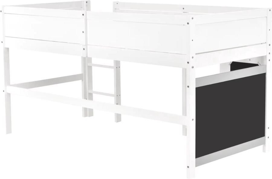 Happiq Kinderbed Tavien 90 x 200 cm Voor Kinderen Huisbed Peuterbed Met valbeveiliging Met lattenbodem Zonder matras