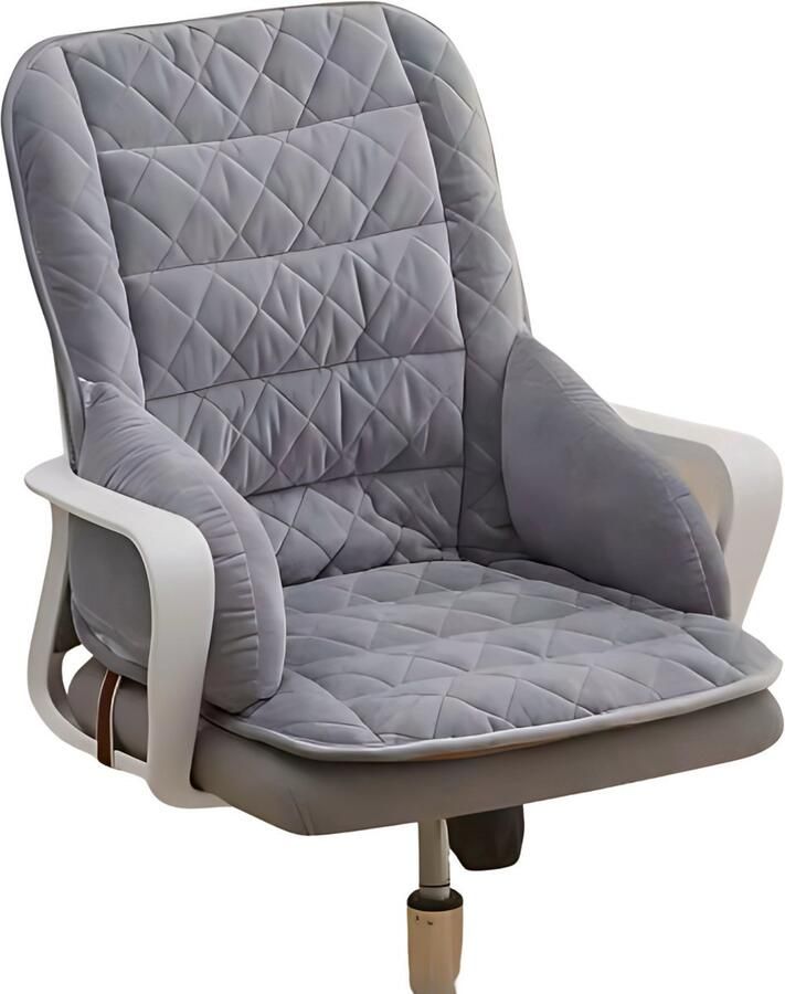 Happiq Kussen Tavien Bureaustoel kussen Rugkussen Ergonomisch Universeel Grijs