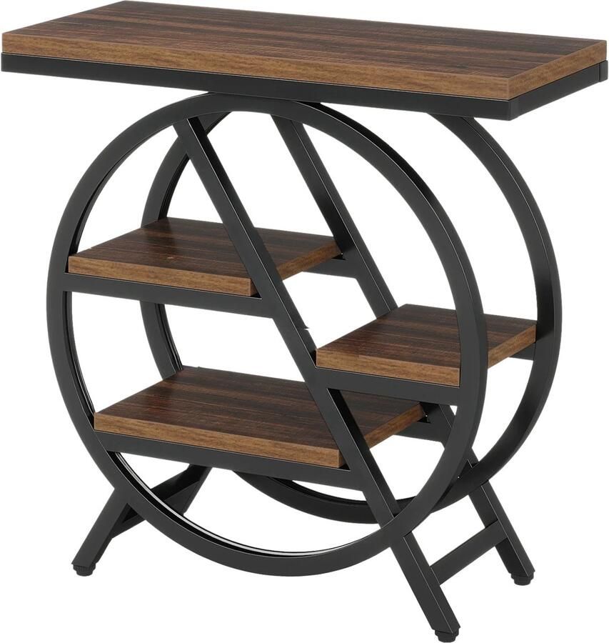 Happiq Luxe Bijzettafel Ludio Voor woonkamer of slaapkamer Nachtkast Bruin