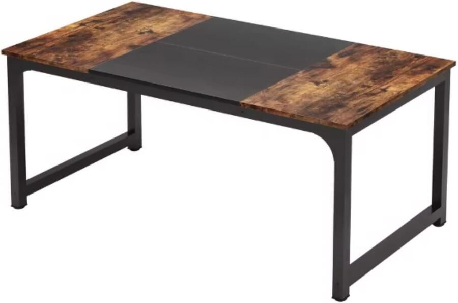 Happiq Modern Computerbureau Vintage zwart Voor Thuiswerkplek of Kantoor Bureau 180cm