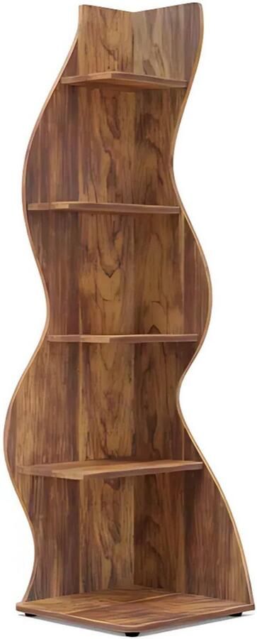 Happiq Moderne boekenkast 5 lagen Bruin Boekenrek Woonkamer slaapkamer en kinderkamer Hout 180cm