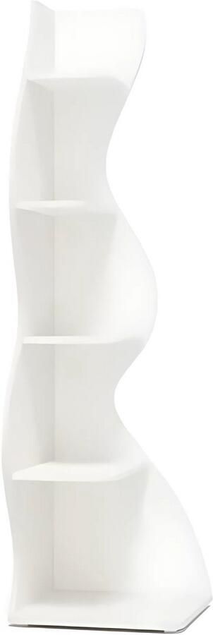 Happiq Moderne boekenkast 5 lagen Wit Boekenrek Woonkamer slaapkamer en kinderkamer Hout 50×48×177 cm