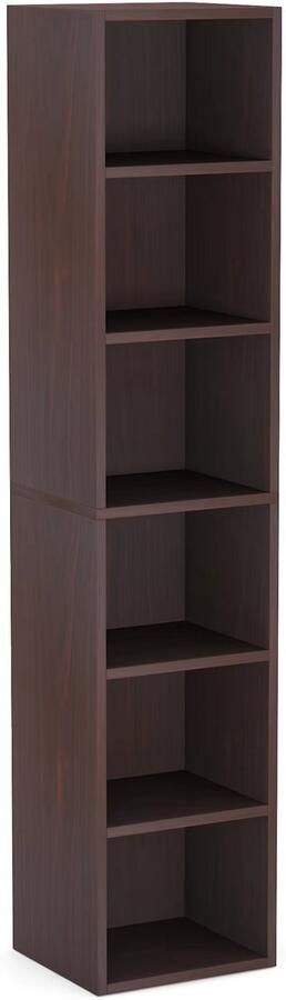 Happiq Opbergkast Ceylix Boekenkast Vakkenkast Boekenrek 180cm hoog Woonkamer slaapkamer kantoor