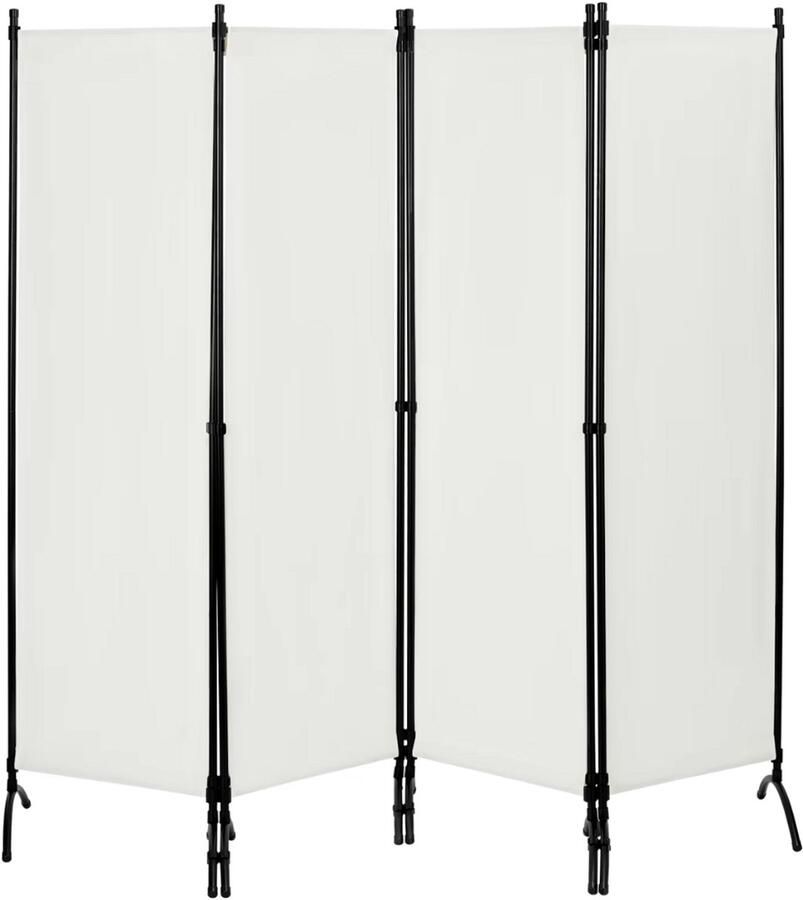 Happiq Opvouwbare Scheidingswand met 4 Panelen Voor Balkon Tuin Slaapkamer en Kantoor Vrijstaand Privacyscherm Zonwering 224×182 cm
