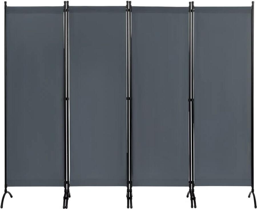 Happiq Opvouwbare Scheidingswand met 4 Panelen Voor Balkon Tuin Slaapkamer en Kantoor Vrijstaand Privacyscherm Zonwering 224×182 cm