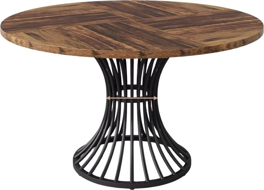 Happiq Ronde Eettafel Zurich Voor 4 personen 120cm Voor Keuken of eetkamer Hout