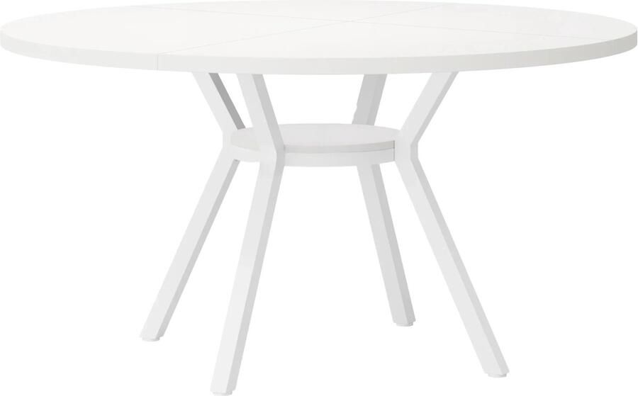 Happiq Ronde Eettafel Zurich Voor 4 personen 120cm Voor Keuken of eetkamer Wit
