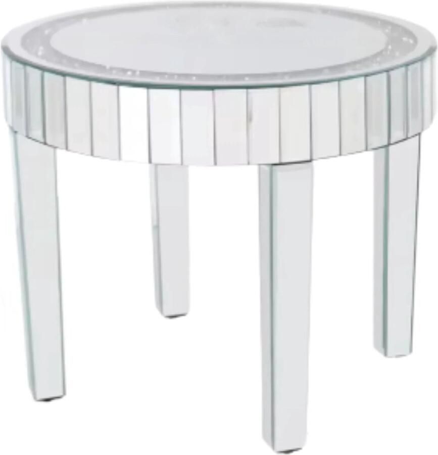 Happiq Salontafel Crystal Vaylen Ronde salontafel Woonkamer Kristal Bijzettafel Side table