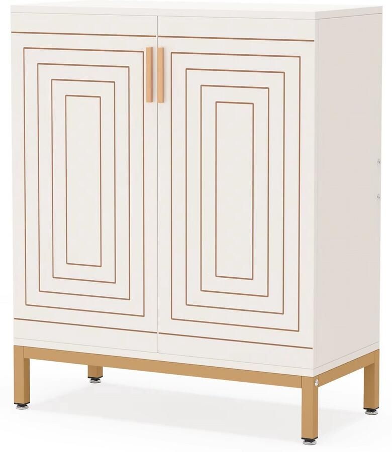 Happiq Schoenenkast deluxe Met deuren Wit 20 paar Schoenenrek 80m 6 laags Opbergkast