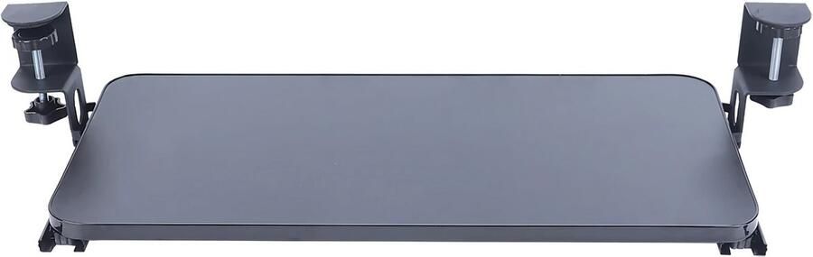 Happiq Toetsenbordlade onder bureau Toetsenbord houder Toetsenbordlade Voor Onder Bureau en Kantoorgaming Uitschuifbaar met 25 cm Verstelbare Klembevestiging Draagt 20 kg