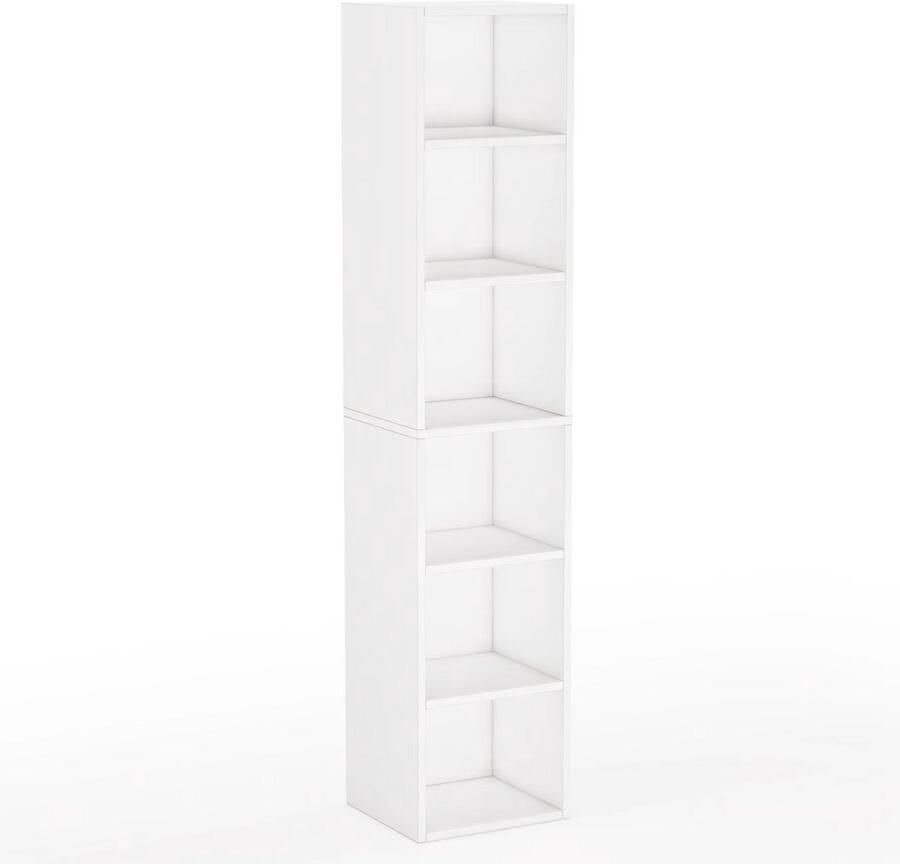 Happiq Vakkenkast Elanoir Boekenkast 180cm hoog Opbergkast Woonkamer slaapkamer kantoor Boekenrek