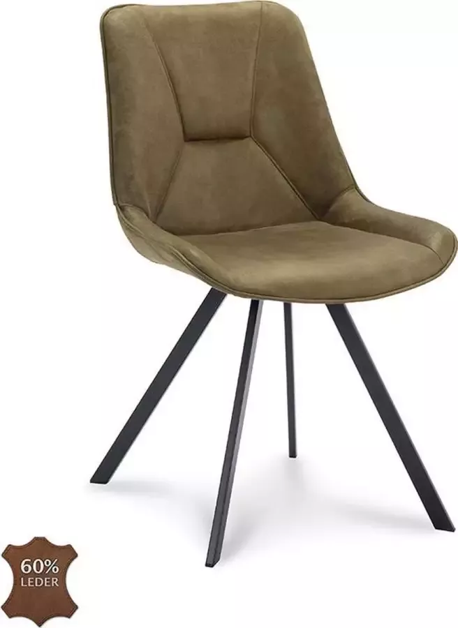Happy Chairs Eetkamerstoel Hugo Bull Mosgroen