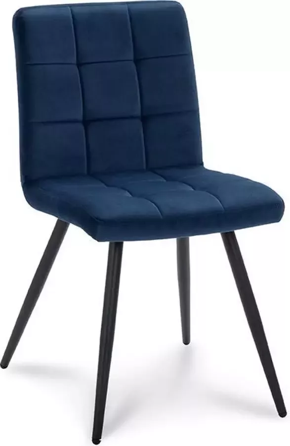 Happy Chairs Eetkamerstoel Santiago Velvet Blauw