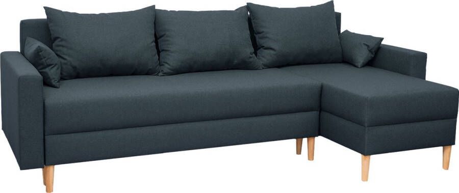 Happy Garden ANTONI 3 zits hoekbank donkerblauw